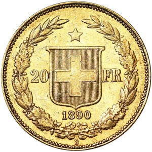 Switzerland, 20 Francs 1890, Bern
