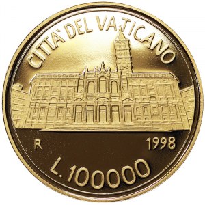Vatican City, Giovanni Paolo II, 100.000 Lire 1998, Rome