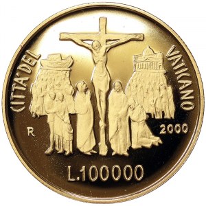 Vatican City, Giovanni Paolo II, 100.000 Lire 2000, Rome