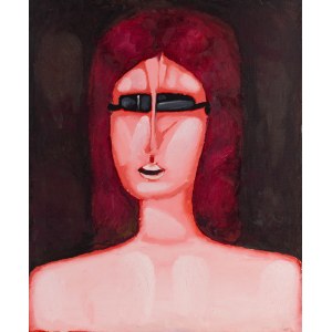 Jerzy Nowosielski (1923 Kraków - 2011 tamże), Portret kobiety w okularach, 1981