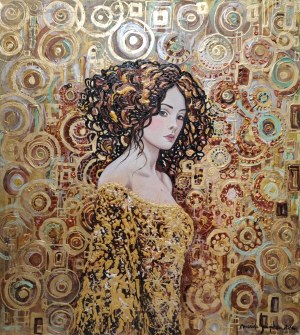 Mariola Świgulska, Hipnotyzujące spojrzenie w złotych ornamentach Klimta, 2024