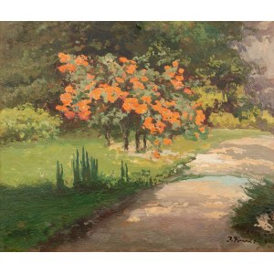 Iwan Trusz (1869 Wysocko - 1940 Lwów), W ogrodzie artysty
