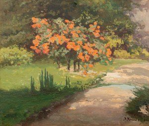 Iwan Trusz (1869 Wysocko - 1940 Lwów), W ogrodzie artysty