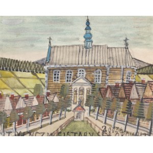 Nikifor Krynicki (1895 Krynica Zdrój - 1968 Folusz), Kościół w Tyliczu (?), po 1955 r.