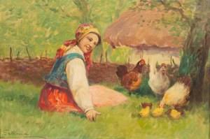 Adam Setkowicz (1875 Kraków - 1945 tamże), Dziewczyna z kurami
