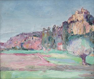 Włodzimierz Terlikowski (1873 Poraj - 1951 Paryż), Pejzaż z południa Francji/Martwa natura (obraz dwustronny), 1919 r