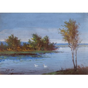 PEJZAŻ Z PŁYNĄCYMI ŁABĘDZIAMI, 1939