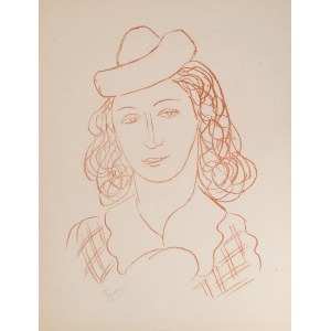 Tymon NIESIOŁOWSKI, GŁOWA KOBIECA W KAPELUSZU, 1949