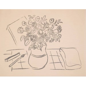 Tymon NIESIOŁOWSKI, POLNE KWIATY W WAZONIE, 1949