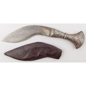 NÓŻ NEPALSKICH GÓRALI „ GURKÓW” - „KUKRI”, Nepal. koń. XIX / pocz. XX w.