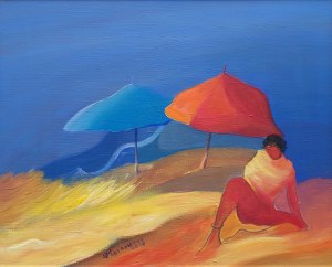 Ryszard Piątkowski (ur. 1942), Na plaży, 2010