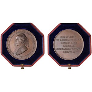 Genova - Maria Brignole Sale de Ferrari, Duchessa di Galliera (1811-1888) Medaglia 1887 per la costr...