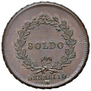 Milano - Prima Repubblica Italiana (1802-1805) Progetto del soldo 1804 an. III - D/ REPUBBLICA ITALI...