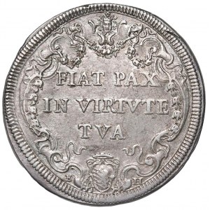 Roma - Clemente XI (1700-1721) Mezza piastra an. VIII - D/ CLEMENS XI - P M AN VIII, stemma ovale in...