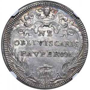 Roma - Clemente XI (1700-1721) Testone an. X - D/ CLEMENS XI - P M ANN X, stemma sormontato da chiav...