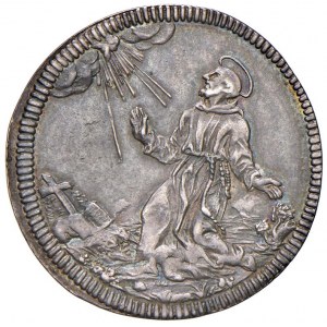 Roma - Clemente XI (1700-1721) Giulio an. V - D/ CLEMENS XI - PONT M AN V, stemma a targa sagomata c...