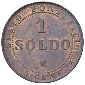 Roma - Pio IX (1846-1870) Soldo 1867 an. XXI - D/ PIVS IX PONT MAX ANN XXI, busto a sinistra con zuc...