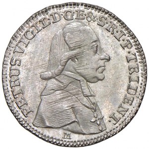 Trent - Peter Vigilius Thun (1776-1796) Donarius - D/ PETRUS VIGIL D G & S R I P TRIDENT, bust to de...