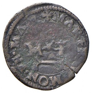 Casale - Francesco III Gonzaga reggenza della madre Margherita (1540-1550) Trillina - D/ MAR FRAN MO...