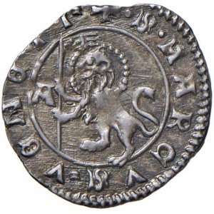 Venezia - Giovanni Dolfin (1356-1361) Soldino - D/ IOhS DELP - hYNO DVX, il Doge inginocchiato a sin...