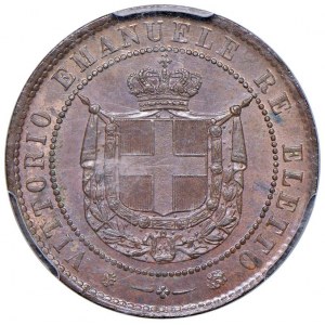 Vittorio Emanuele II Re Eletto (1859-1861) 5 Centesimi 1859 Birmingham - MIR 1070a Gig. 17 Cu • In s...