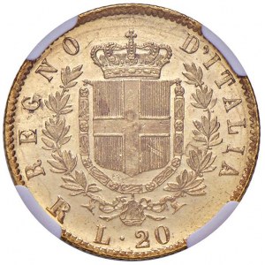 Vittorio Emanuele II (1861-1878) 20 Lire 1878 Roma - MIR 1078v Gig. 25 Au • Fondi speculari. In slab...