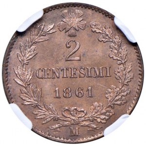 Vittorio Emanuele II (1861-1878) 2 Centesimi 1861 Milano - MIR 1094a Gig. 107 Cu • TOP POP, miglior ...