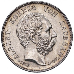 Germania - Sassonia Albert (1873-1902) 2 Marchi 1902 E - KM 1255 Jaeger 127 Ag 11,11 g