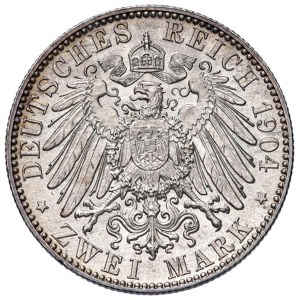 Germania - Sassonia Georg (1902-1904) 2 Marchi 1904 E - KM 1261 Jaeger 132 Ag 11,09 g