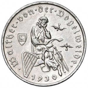 Germania - Repubblica di Wimar (1919-1933) 3 Reichsmark 1930 J Walther Von Der Vogelweide - KM 69 Ja...