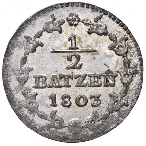 Switzerland - Helvetic Republic (1798-1803) 1/2 Batzen 1803 - KM A6 Mi 1.89 g