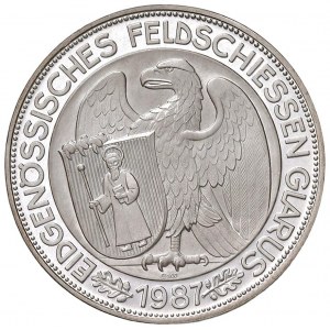 Switzerland - 50 Francs 1987 Glarus Shooting Festival - KM S28 Ag 25.23 g