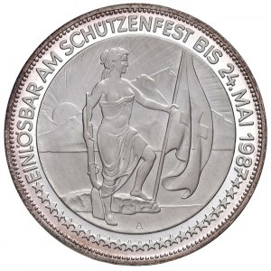 Switzerland - 50 Francs 1987 Glarus Shooting Festival - KM S28 Ag 25.23 g