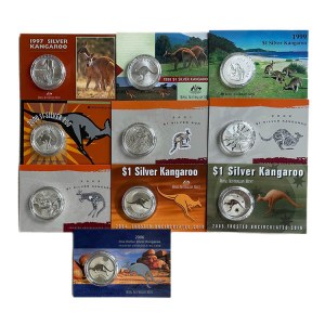 Australia - Insieme di 10 monete da 1 Dollaro 1997, 1998, 1999, 2000, 2001, 2002, 2003, 2004, 2005, ...