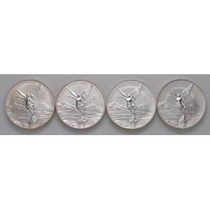 Mexico - Set of 4 2 Ounce coin 1996, 1997, 2000 (2).