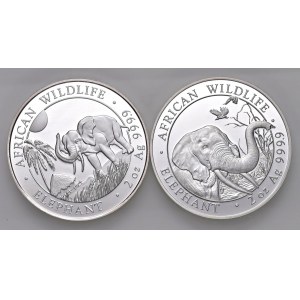 Somalia - Set of 2 coins of 200 Shillings, 2017 and 2018.