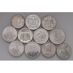 World Coins - Insieme di 11 monete mondiali. Dominicana 1 Peso1974, Grecia 30 Dracme 1963, Israele 1...