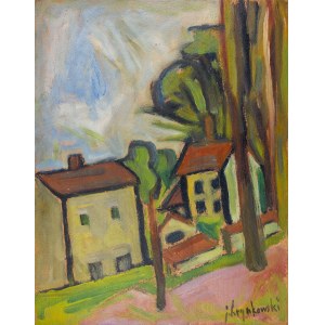 Jan Hrynkowski, Pejzaż z domami, lata 60. XX w.