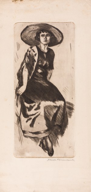 Wanda Korzeniowska, Dama w kapeluszu, lata 30. XX w.