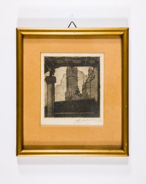 Stanisław Jakubowski, Kościół Mariacki od strony Sukiennic, 1934