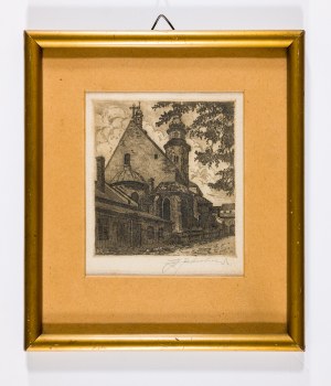 Stanisław Jakubowski, Kościół św. Andrzeja od strony klasztoru Klarysek, 1934