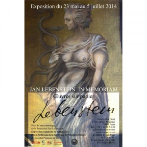Plakat z wystawy „Jan Lebenstein. In memoriam”, Paryż 2014