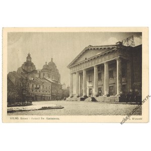 WILNO. Ratusz i Kościół Św. Kazimierza. Fot. L. Wysocki. Wyd. J. Zawadzki