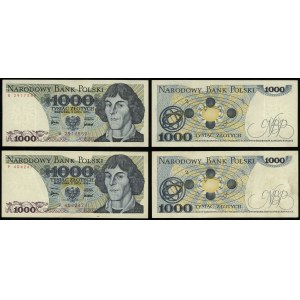 Polska, zestaw: 2 x 1.000 złotych, 2.07.1975
