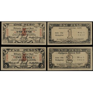 Filipíny, sada: 1 a 2 pesos, 1944