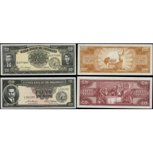 Filipiny, zestaw: 1, 5, 10, 20, 50 pesos, 1949