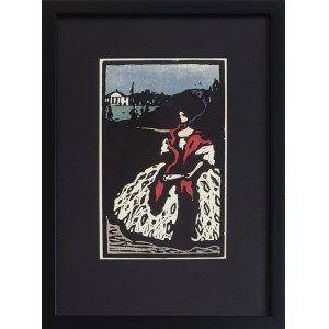 Wassily Kandinsky, Dame avec un éventail (Dame mit Fächer) 1903, 1970