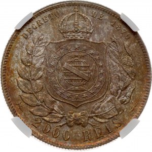 Brazil 2000 Reis 1889 NGC MS 61