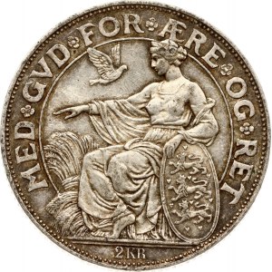 Denmark 2 Kroner 1903 P GJ Anniversary of Reign