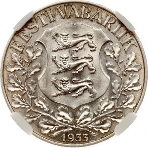 Estonia 1 Kroon 1933 10th Singing Festival NGC MS 64